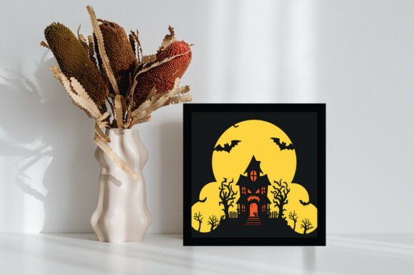 3D Haunted House 3D SVG for Halloween
