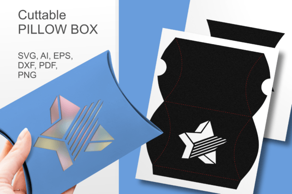 3D SVG Gift Boxes: Star Pillow Template