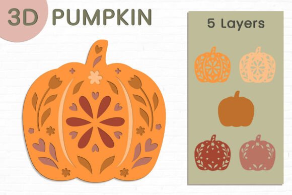 3D SVG Halloween Pumpkin for Branding