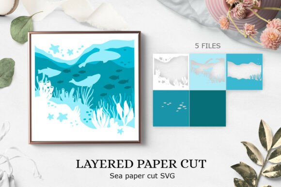 3D SVG Ocean Layers for Shadow Boxes