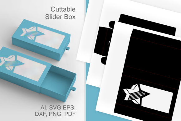 3D SVG Star Box for Independence Day