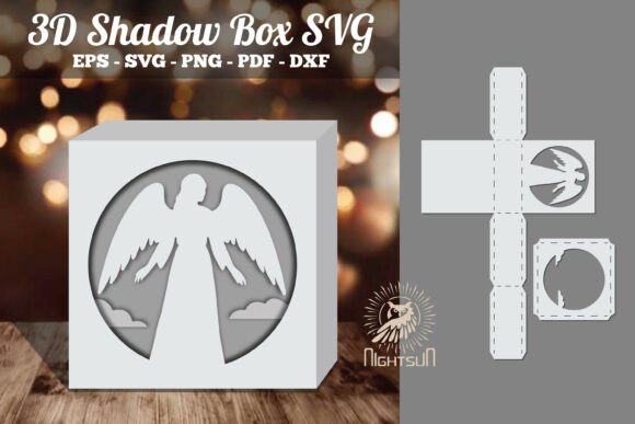Angel 3D Papercut Shadow Box SVG 3 Review