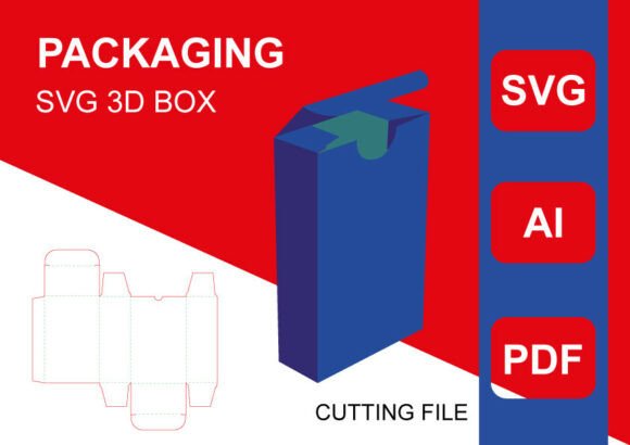 Card Box 3D Shadow SVG: A Premium Objects Asset