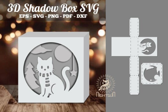 Cat 3D Papercut Shadow Box SVG Review