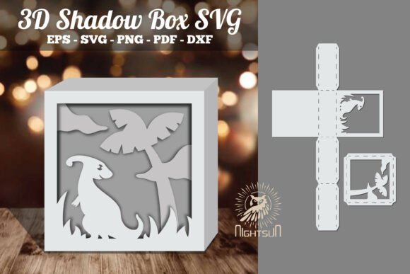 Dinosaur 3D SVG Review: Elevating Shadow Boxes for Branding