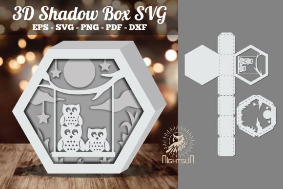 Family Owl 3D Shadow Box SVG Review