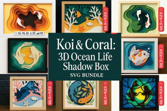 Koi Coral 3D Shadow Box SVG Review