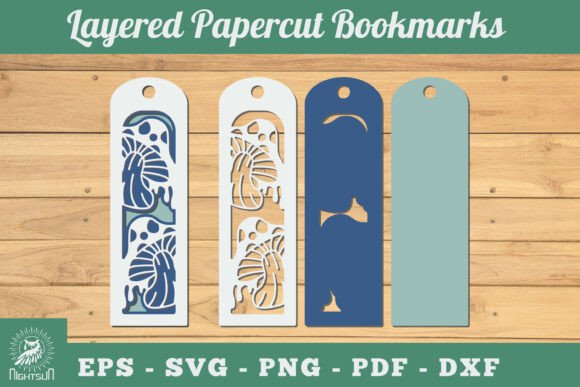 Mushroom 3D Papercut Bookmarks SVG 3 Review