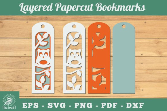 Owl 3D Papercut Bookmarks SVG 2 Review