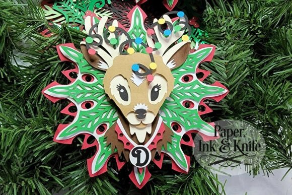 Reindeer 3D SVG for Christmas Crafts