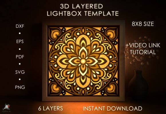 Review: 3D SVG Mandala for Shadow Boxes