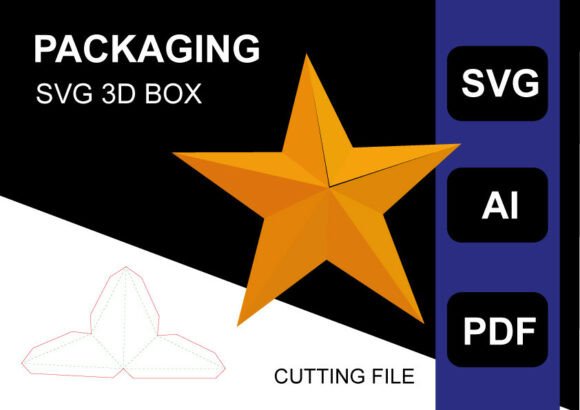 Star Five Shape 3D SVG for Objects